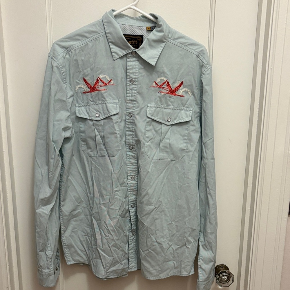Howler Brothers Mens Embroidered Snap Western Shirt